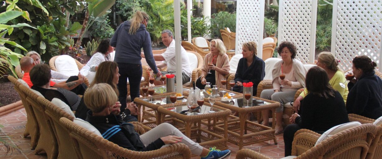 Sapvasten in een groep op het Canarische eiland Fuerteventura